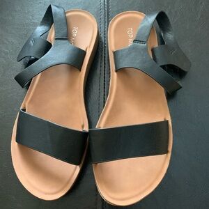 Women’s Size 8.5 Black Strap Sandel by Top Moda